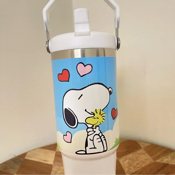 Snoopy 30oz tumbler Flip Straw 30 oz cup birthday gift for her. - Picture 4 of 4